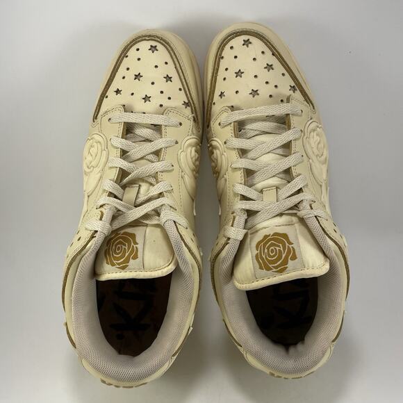 Kizo Kicks Leather Casual Sneakers Mens Size 10.5 “Coffee” Tan Rose Flower - Picture 5 of 9